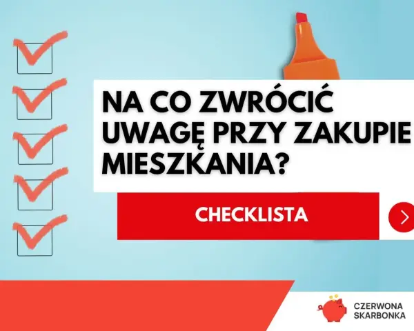 Checklista: na co zwrócić uwagę przy zakupie mieszkania? Pomarańczowy marker i zaznaczone punkty na liście.