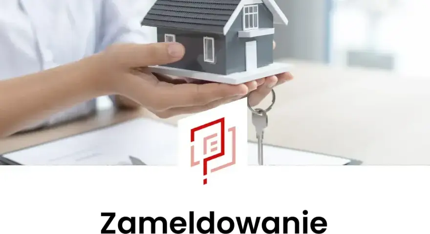 Ręce trzymają model domu i klucze. Dowiedz się, jak zameldować kogoś u siebie, aby officially wprowadzić nowego lokatora.