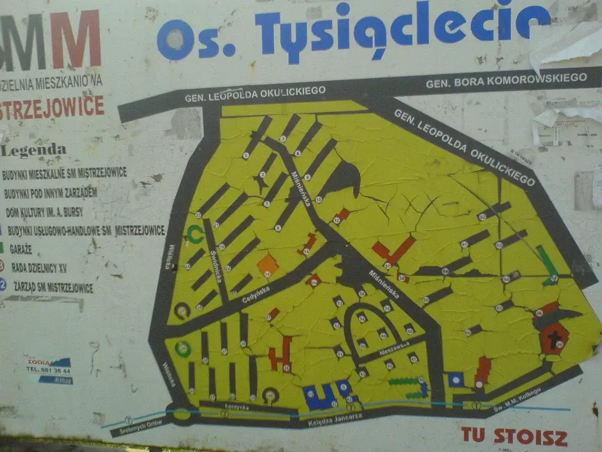 Mapa Osiedle Złotego Wieku Kraków Mistrzejowice